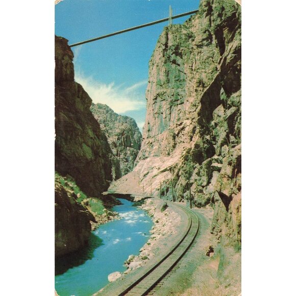 H.H. Tammen Co. Other - Postcard Vista at the Bottom of the Royal Gorge Colorado Vintage Chrome Unposted